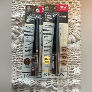 Revlon ColorStay Semi-Permanent Brow Ink 352 Soft Brown NEW Sealed Duo